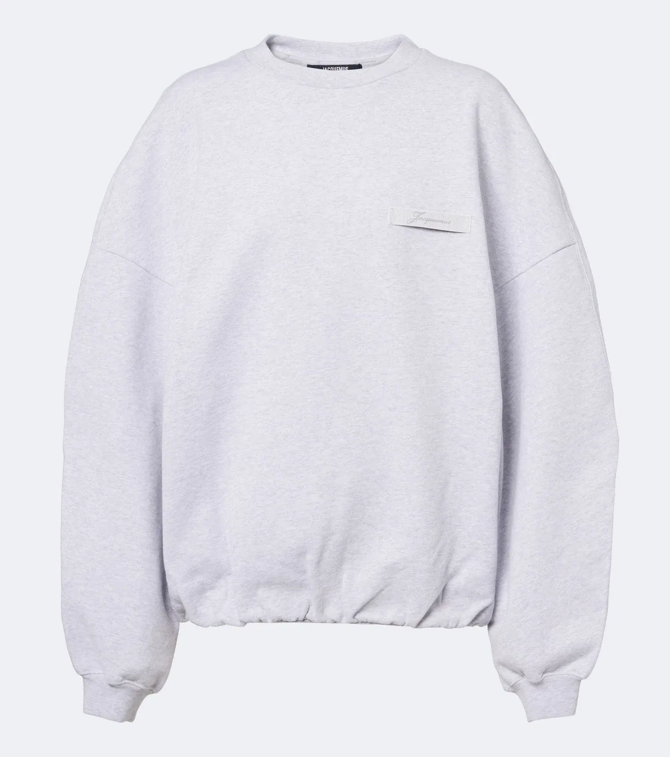 Свитшот хлопковый с принтом Ruban Jacquemus, серый