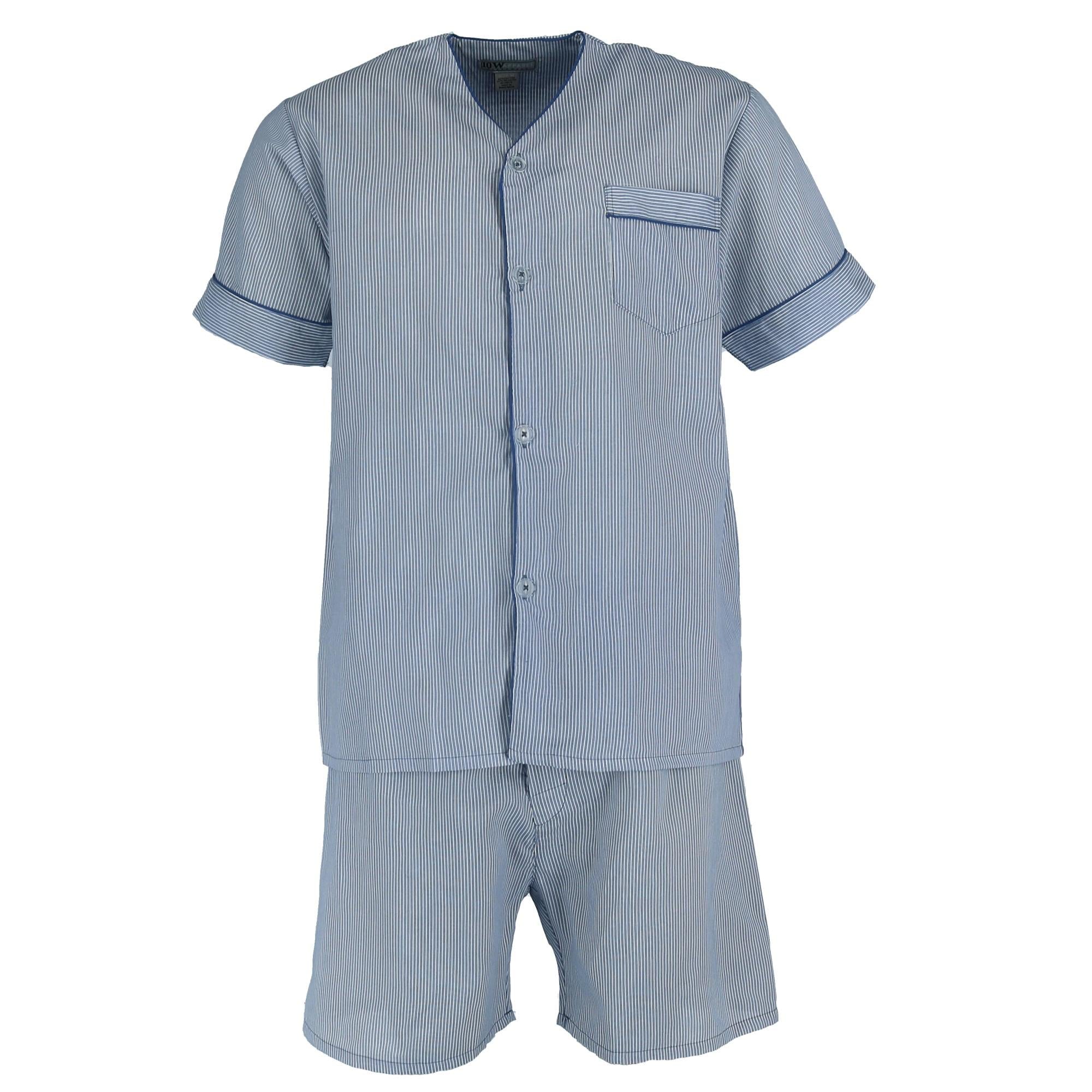 

Мужской пижамный комплект с короткими рукавами и короткими штанинами Ten West Apparel, цвет blue white stripe