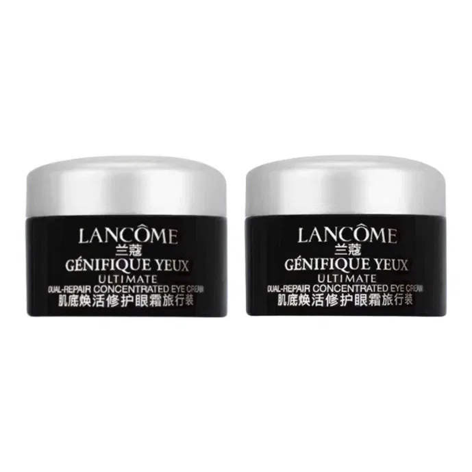 Женский набор пробников осветляющего крема для глаз с моделью Black Bottle, LANCOME, 5 мл*2