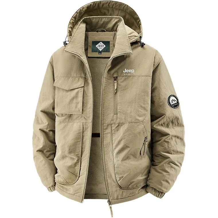 Детский худи с капюшоном и отстегивающимся капюшоном JEEP SPIRIT, Khaki