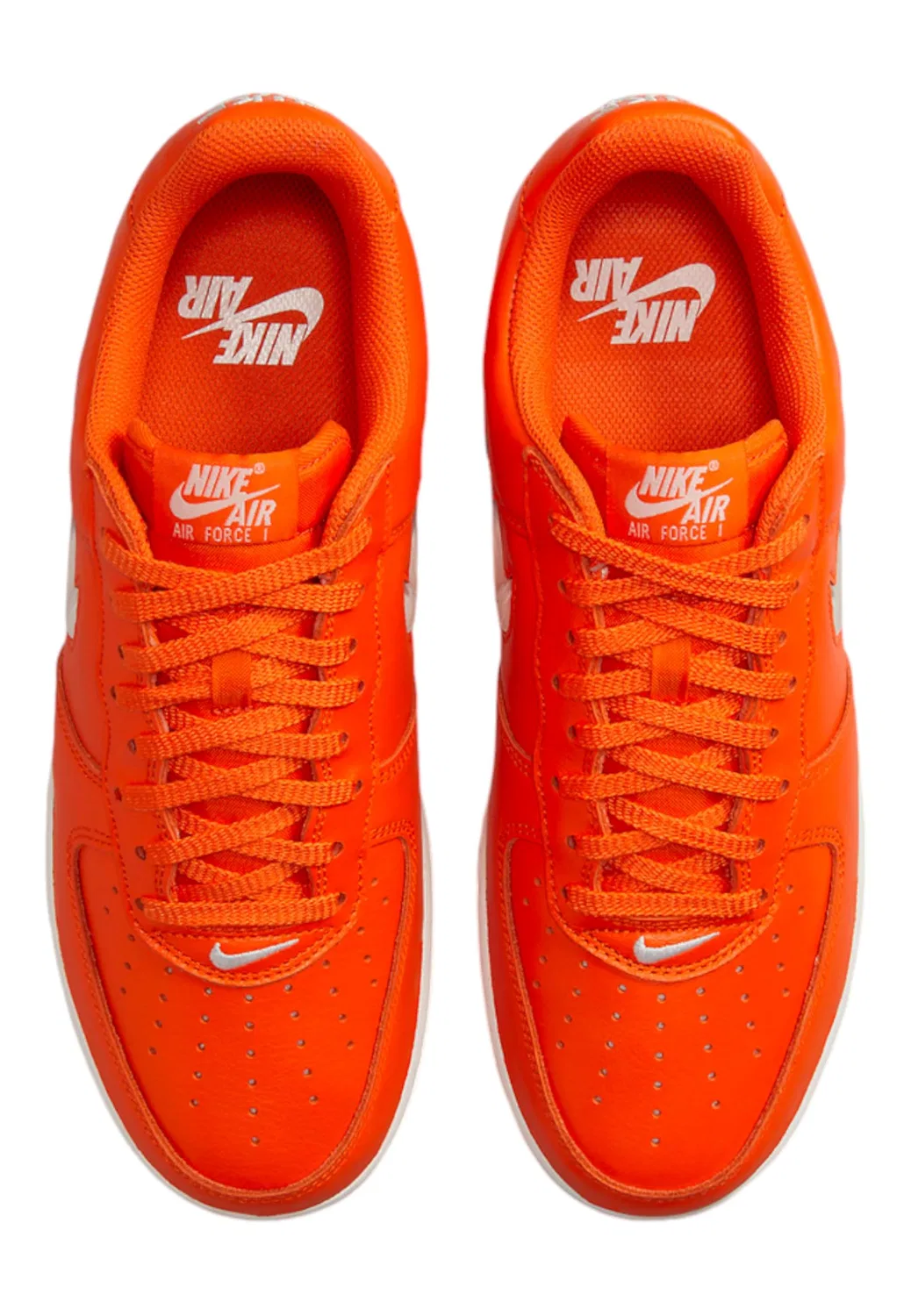 Детские кроссовки для мальчиков с шнуровкой Air Force 1 Low Retro Cotm Ltr NIKE, Orange White — фото 4