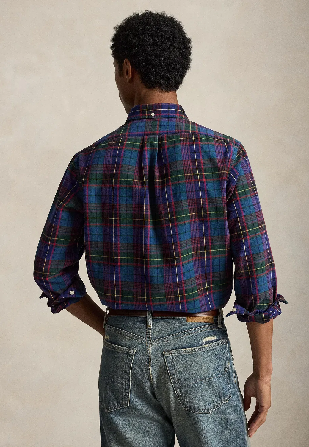 Тканая спортивная рубашка - рубашка Polo Ralph Lauren, Green/Blue Multi — фото 3