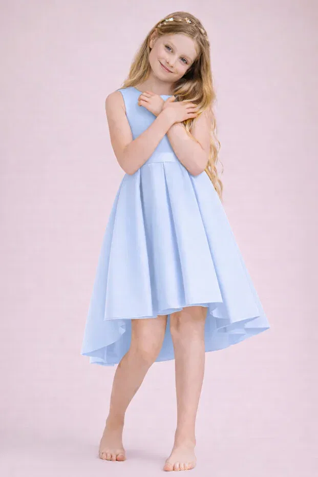 Детское платье для девочек с асимметричным кроем Nsmkidslife, Baby Blue — фото 3