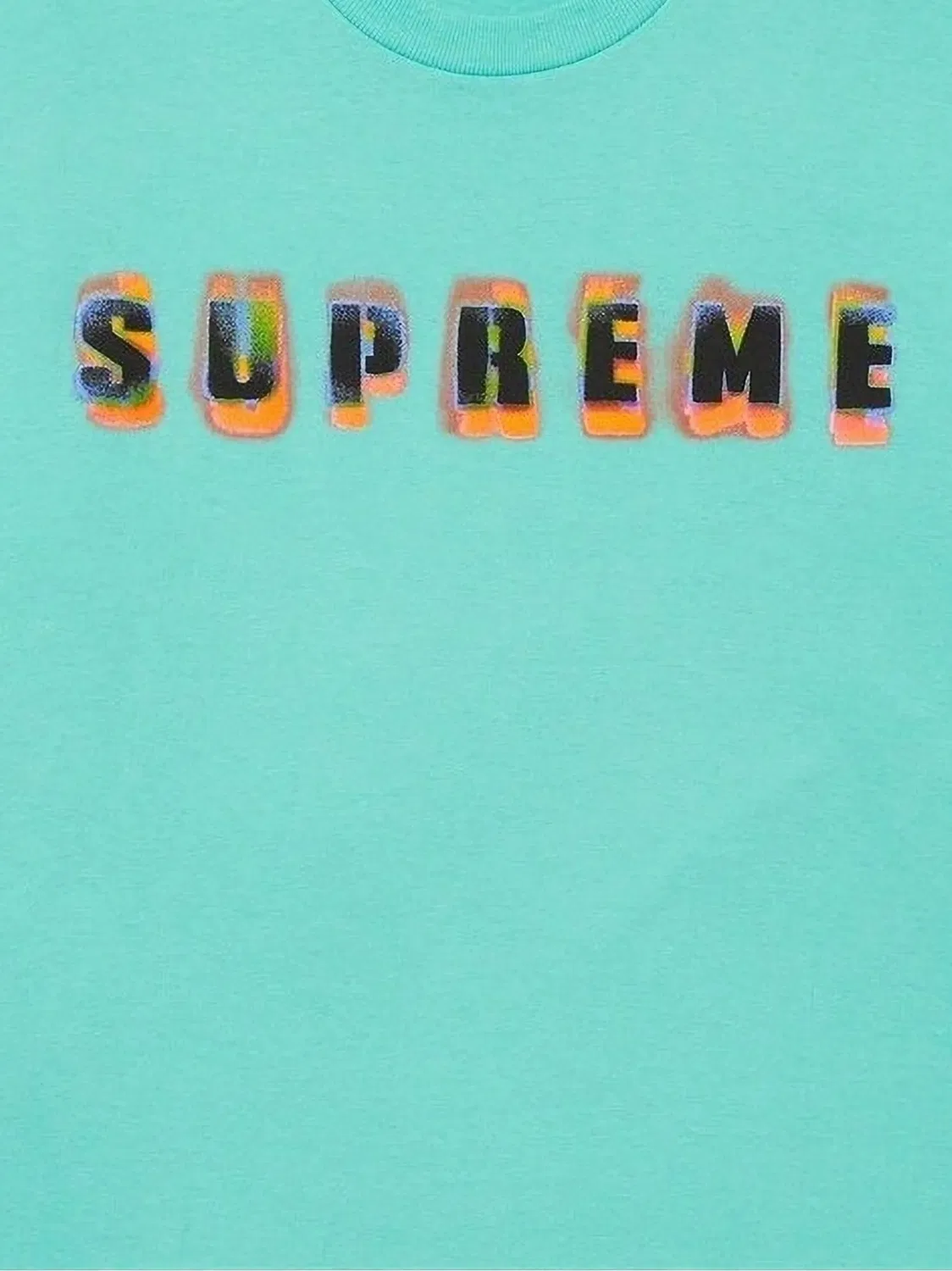 Футболка Stencil синяя Supreme, синий — фото 2