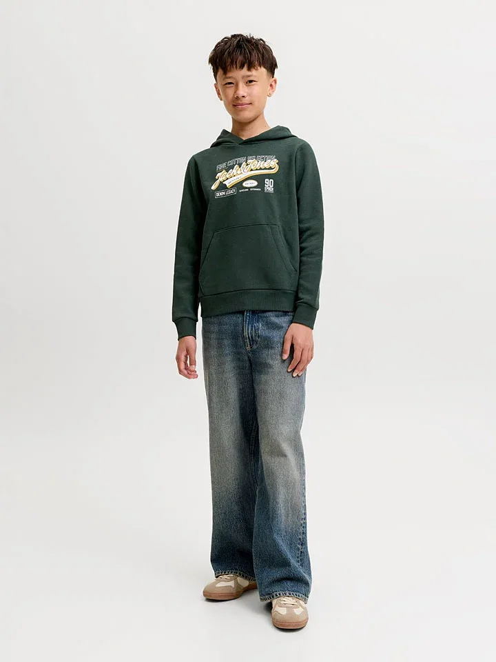 Худи с капюшоном Jack & Jones Junior, темно-зеленый — фото 2
