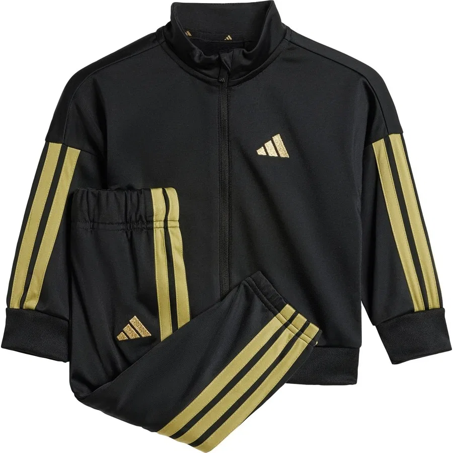 Спортивный комплект с длинным рукавом и принтом adidas 3S TR TS 205, Черный