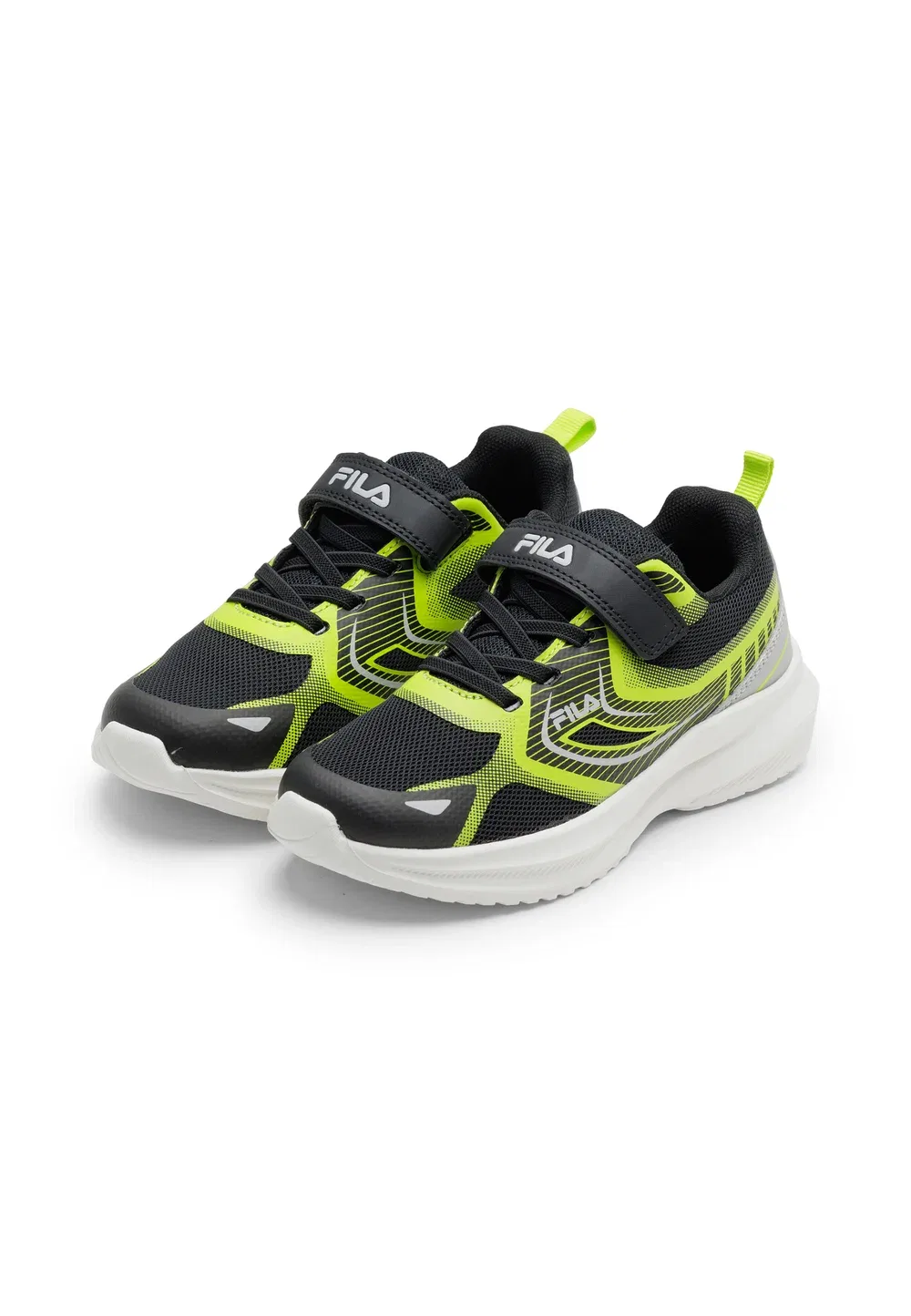 Детские кроссовки Baselock V унисекс Fila, Black-Acid Lime — фото 2
