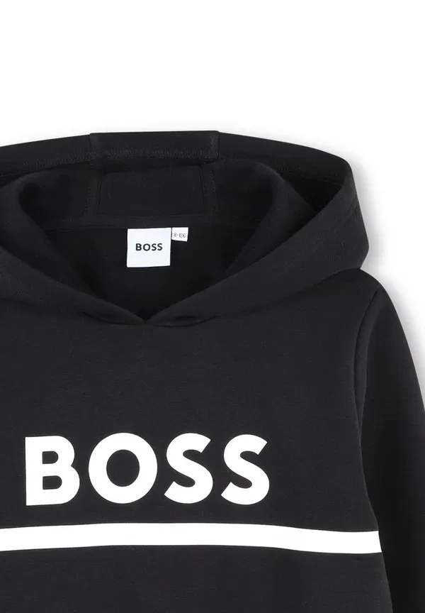 Толстовка с капюшоном Boss Kidswear, черный — фото 3