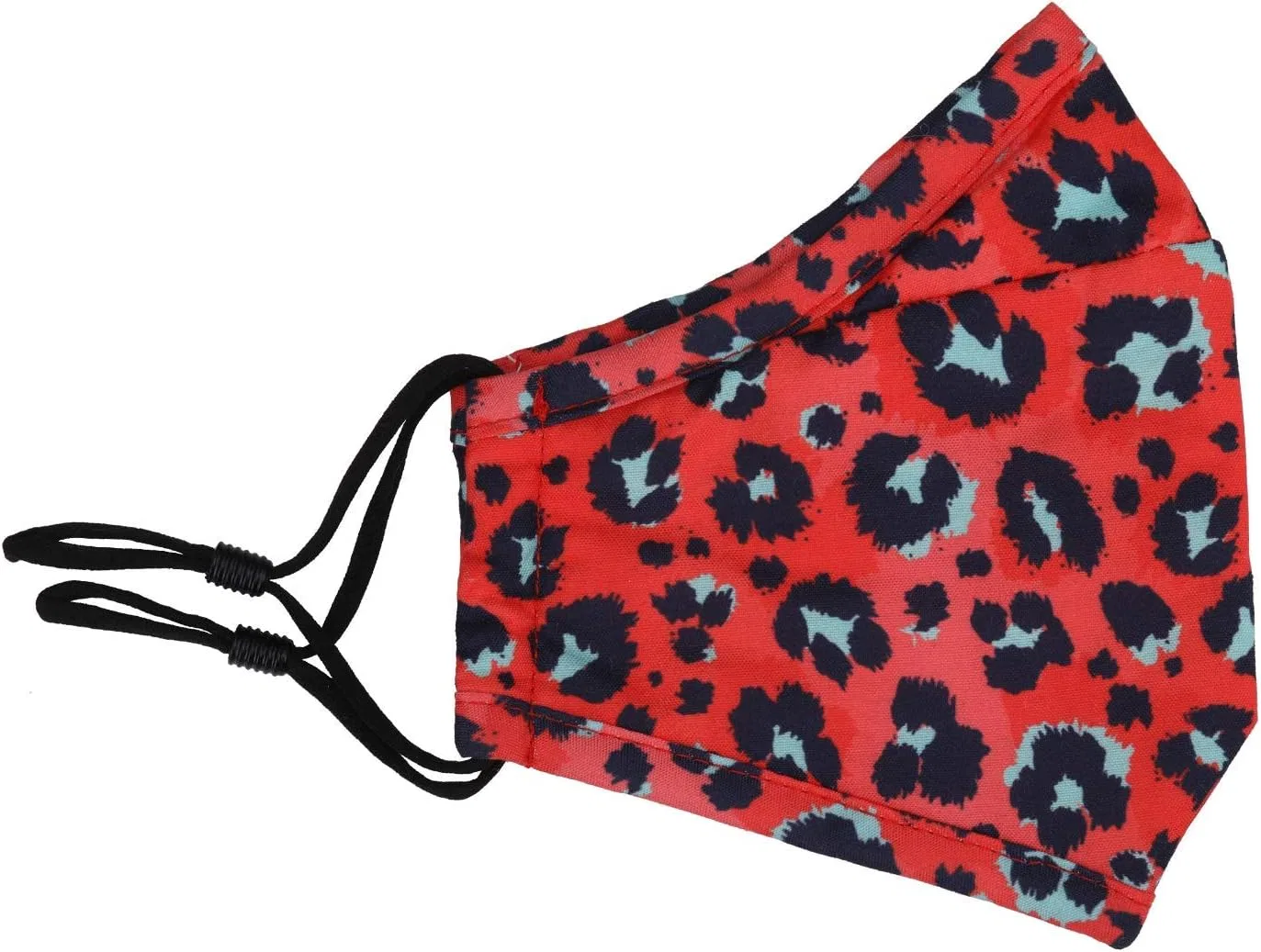Многоразовая тканевая маска для лица, 3 слоя, хлопок, Trimming Shop, 2 шт, Wine-Leopard Print
