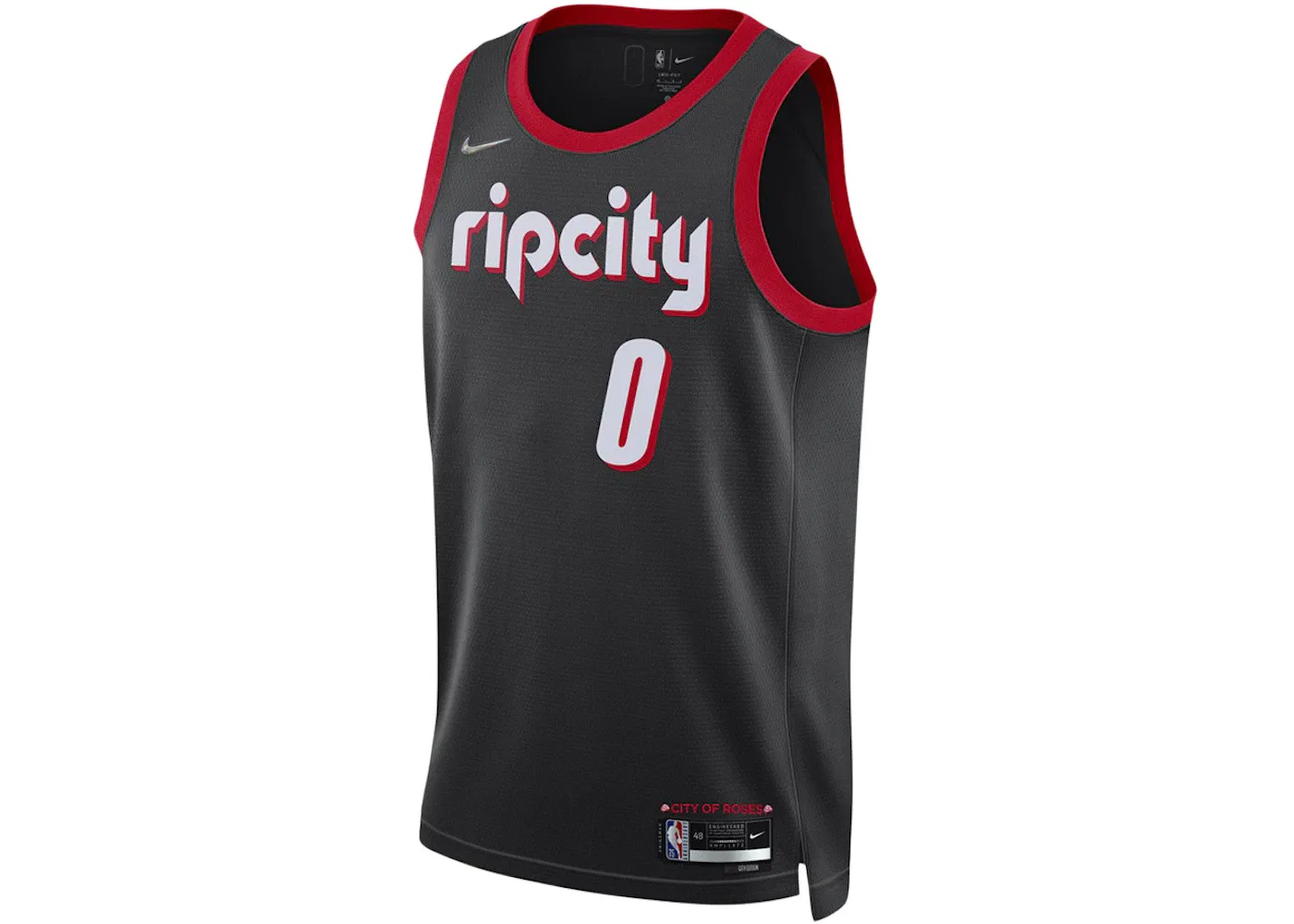 Мужская баскетбольная джерси с принтом Nike NBA Portland Trail Blazers City Edition Mixtape Damian Lillard, Black