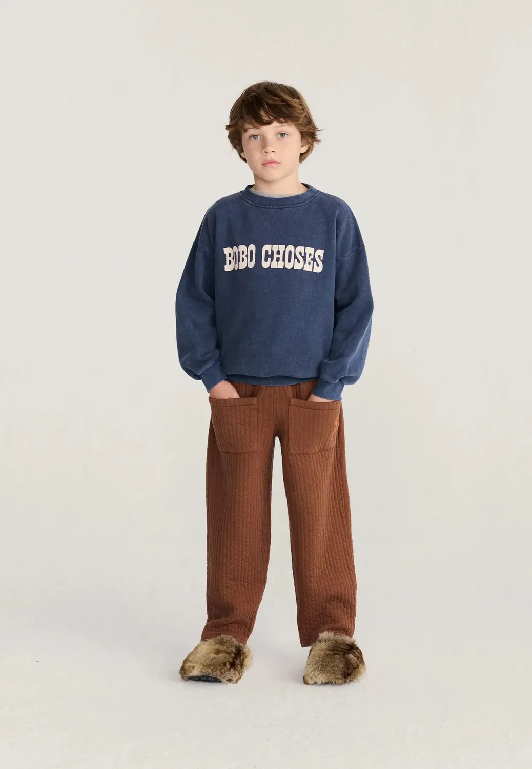 Поп-Модная толстовка унисекс Bobo Choses, Midnight Blue