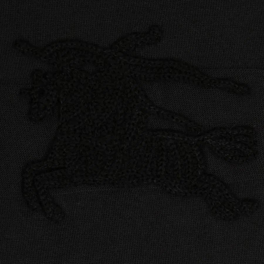 Платье хлопковое с вышивкой EKD Kids Rhonda Burberry, Black — фото 3