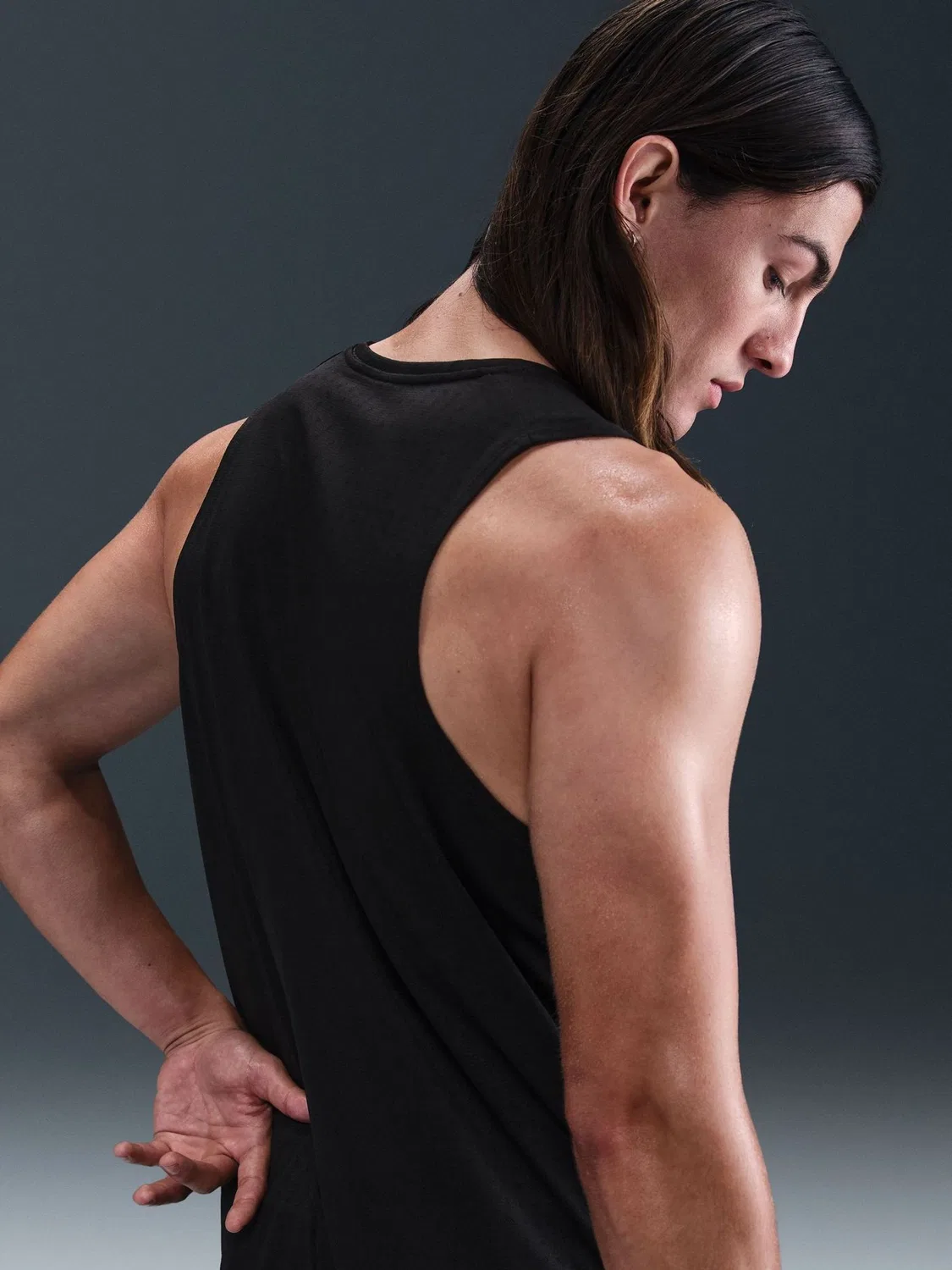 Майка беговая Nike Miler Breathe Dri-FIT, черный — фото 4