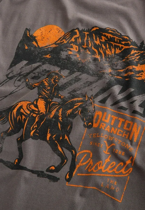 Футболка с принтом Yellowstone Graphic Print T-shirt Next, brown, коричневый — фото 2