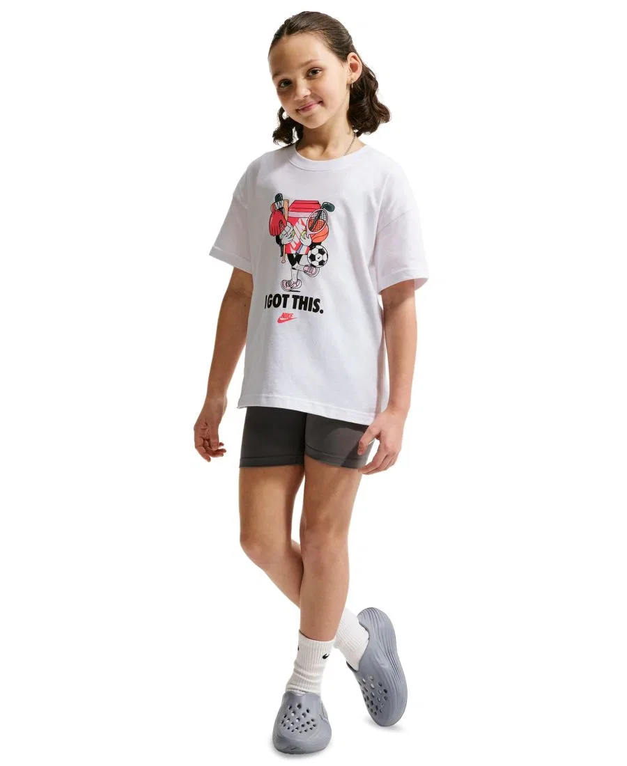 Футболка с коротким рукавом Sportswear Girls' 7-16 Nike, White