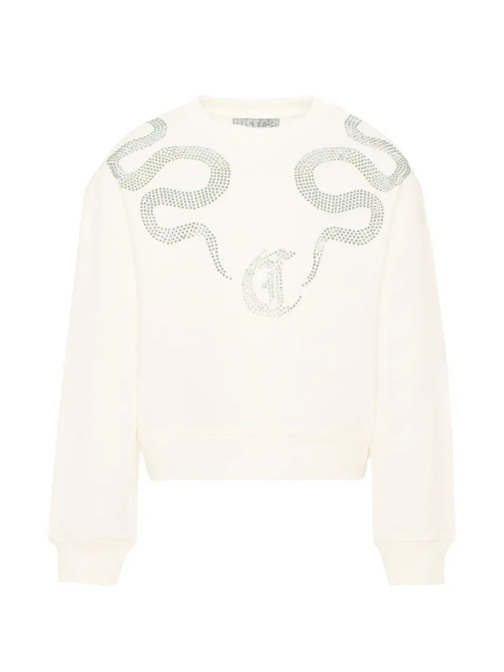 Свитшот со стразами Just Cavalli Kids, бежевый
