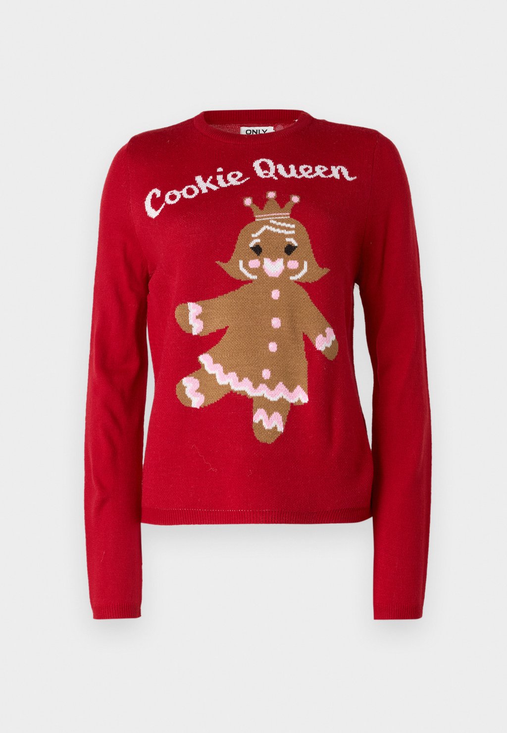 

Джемпер ONLXMAS GINGERBREAD O NECK BOX ONLY, темно-красный