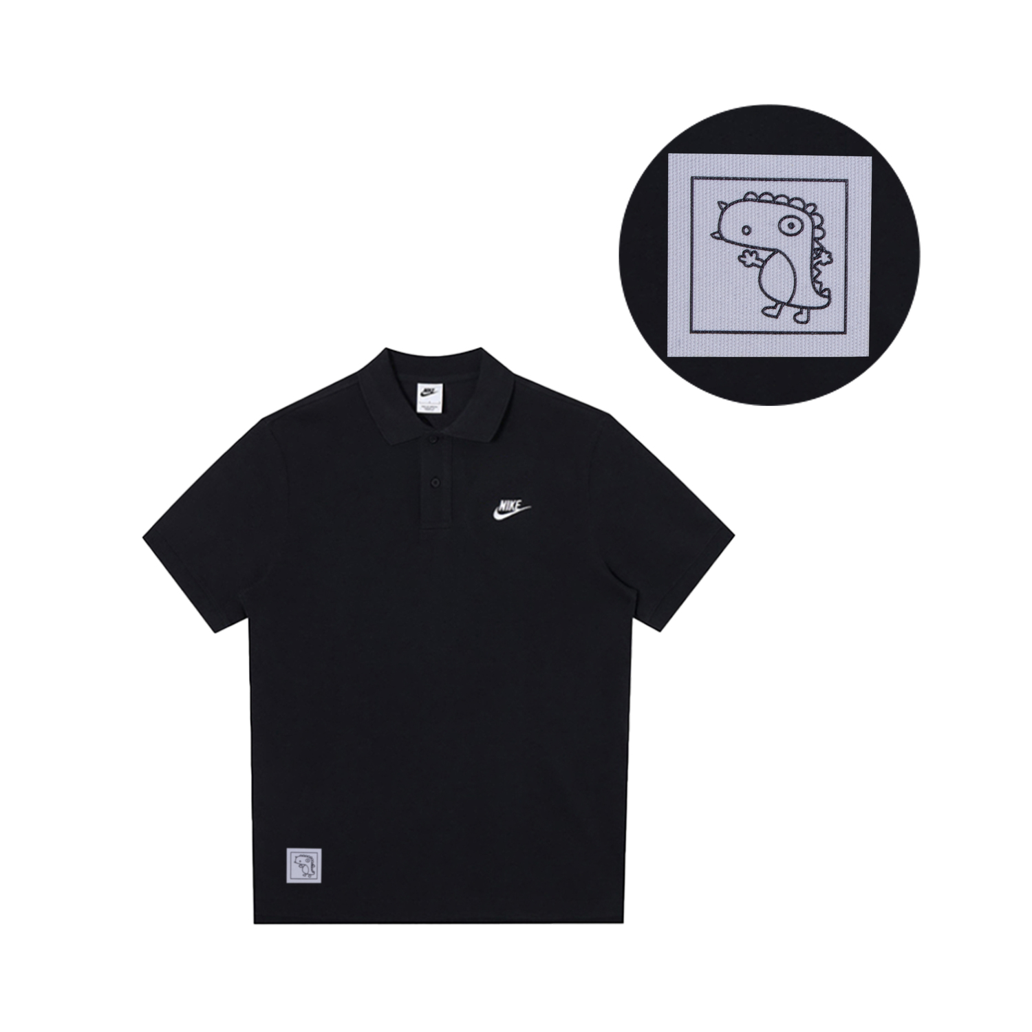 

Nike Мужская черная поло, Черный, Nike Мужская черная поло