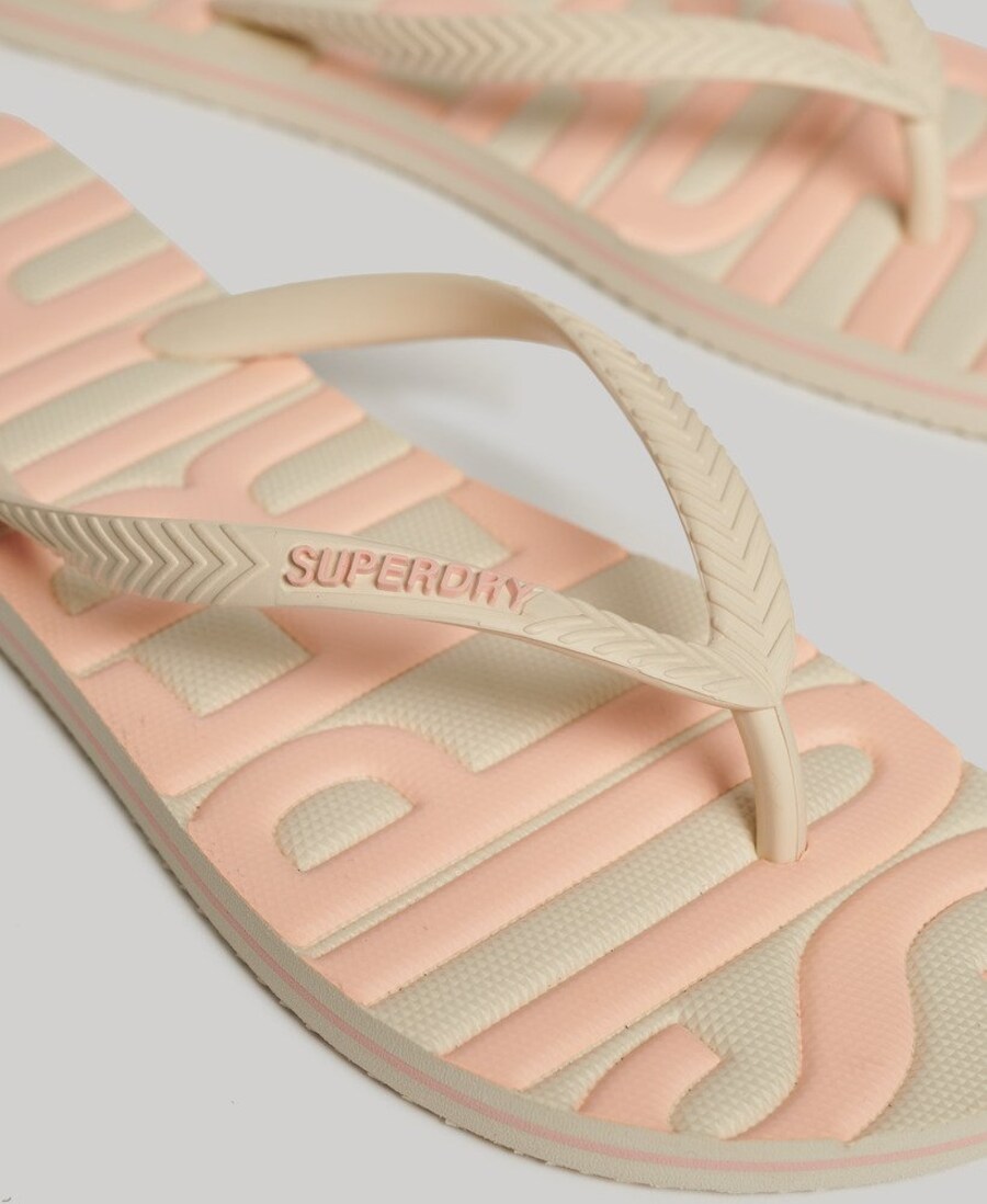 Сандалии с Т-образной перемычкой Superdry, цвет Beige/Salmon — фото 3