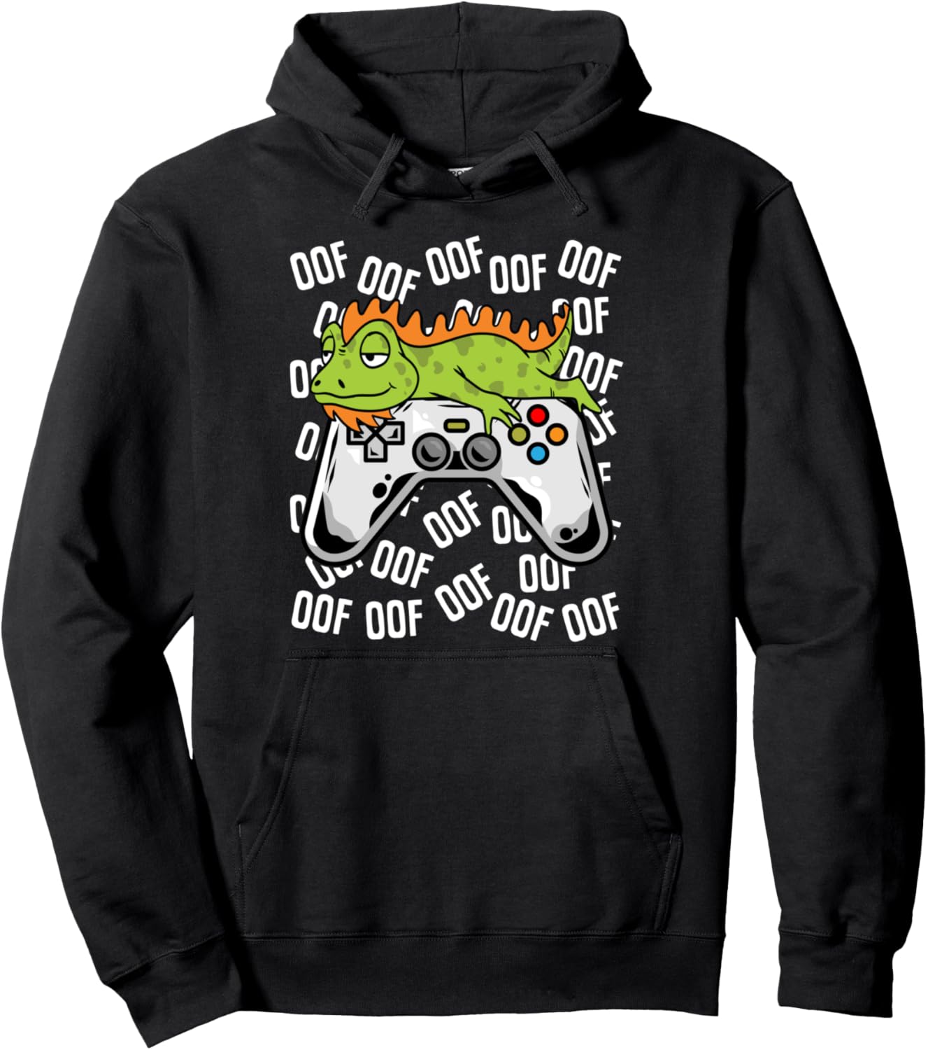 

Толстовка с капюшоном Lizard Video Game NoobOof для детей, мальчиков и девочек. Подарок Funny Gamer Sweater By Crushretro, черный