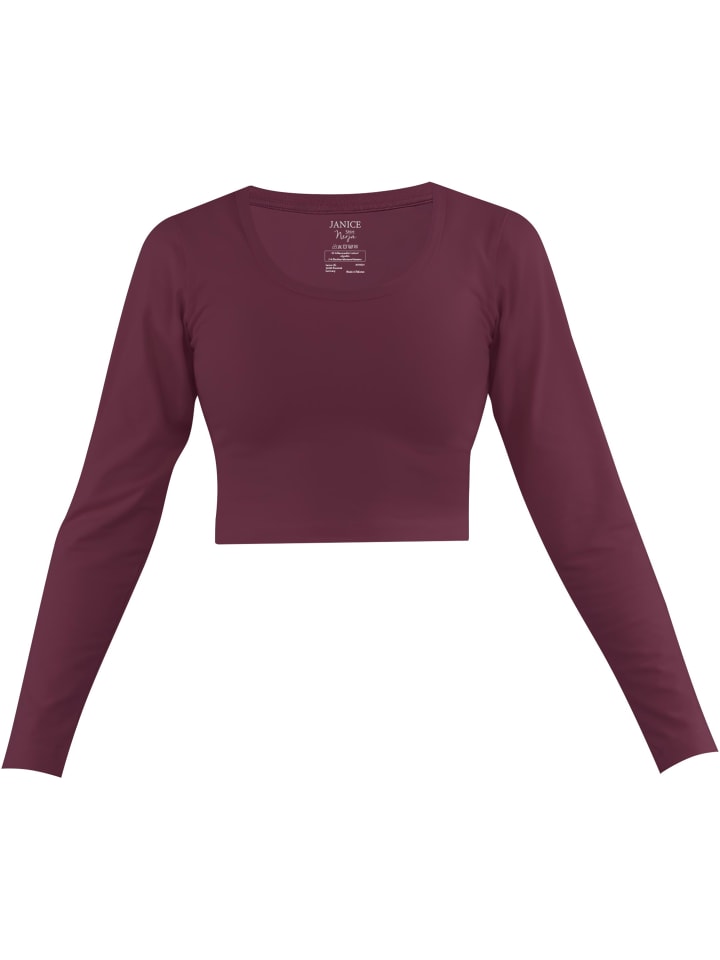

Лонгслив Janice Damen crop Langarmshirt Nerja, цвет Burgund