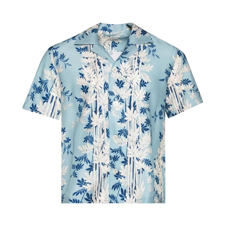 

Рубашка Bode Bamboo Forest Short-Sleeve Shirt, синий