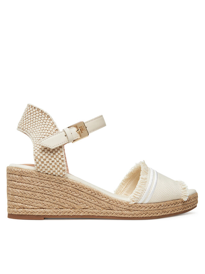 Эспадрильи Fringe Canvas Medium Wedge FW0FW08879 Tommy Hilfiger, бежевый