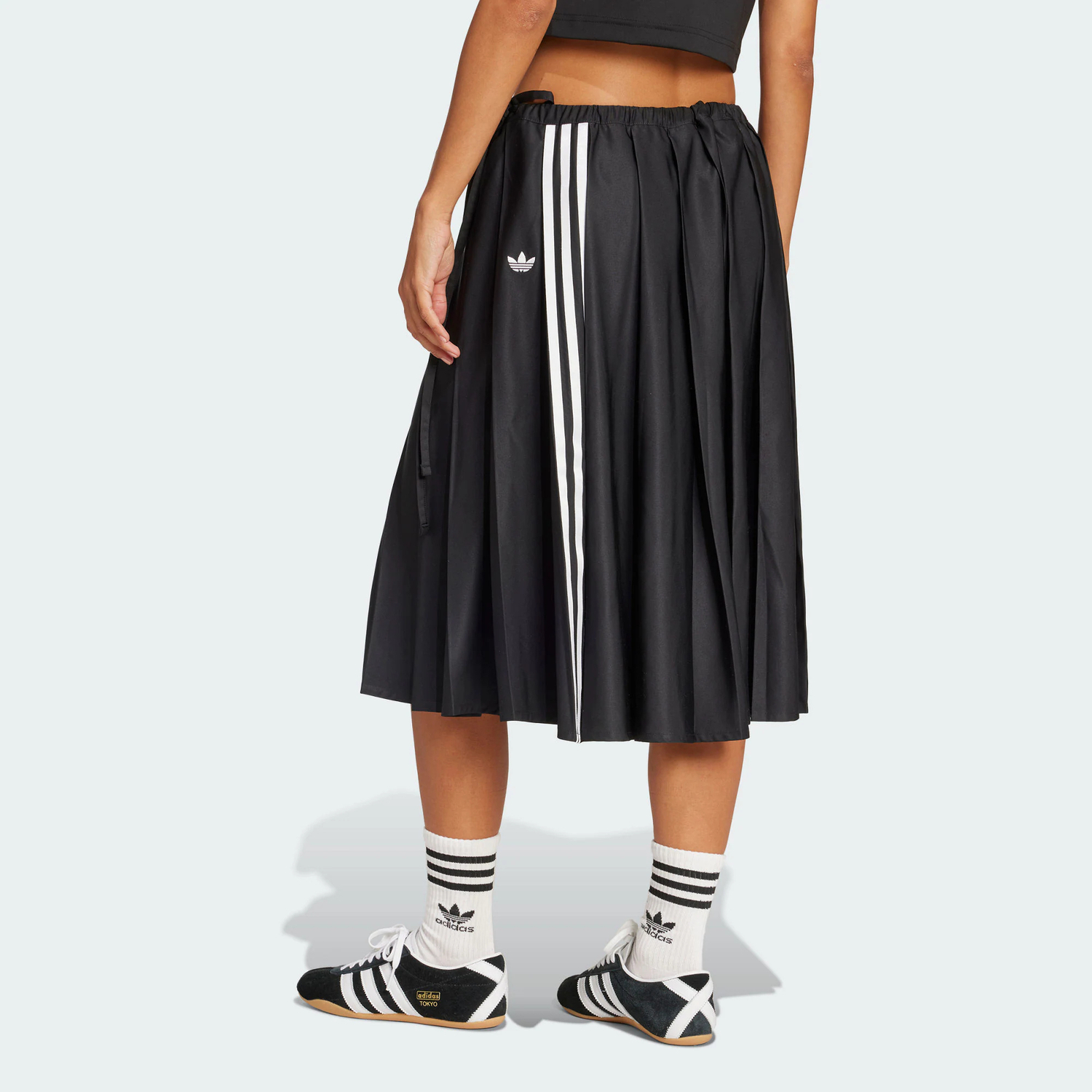 Юбка плиссе Adidas Originals, черный — фото 4