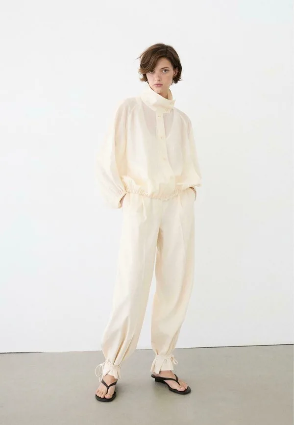 Прозрачная куртка-бомбер, летняя куртка Massimo Dutti, Beige — фото 2