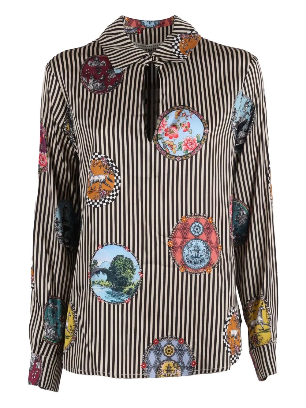 

Полосатая блузка Shirtaporter, нейтральный