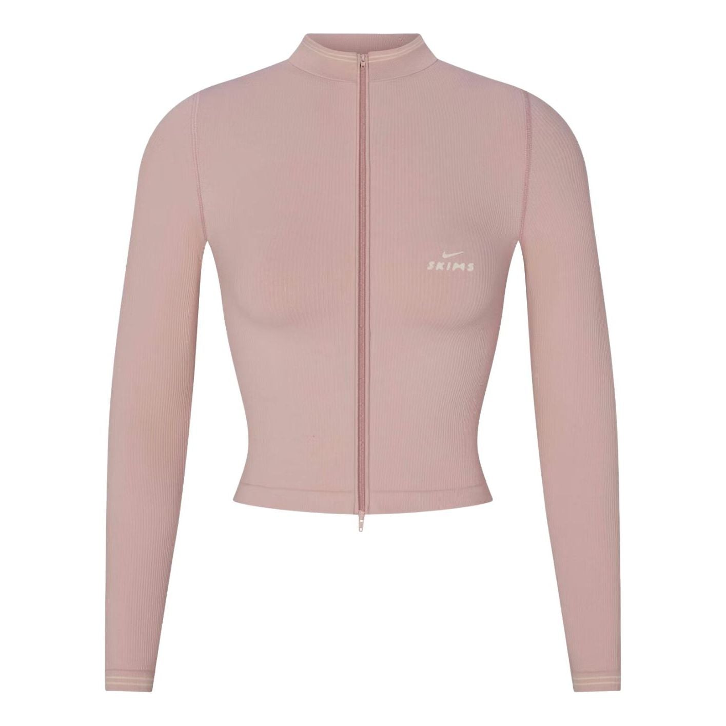 

(WMNS) Nike x SKIMS Укороченная куртка на молнии с ребристой отделкой и бесшовной застежкой-молнией, модель 'Himalayan'