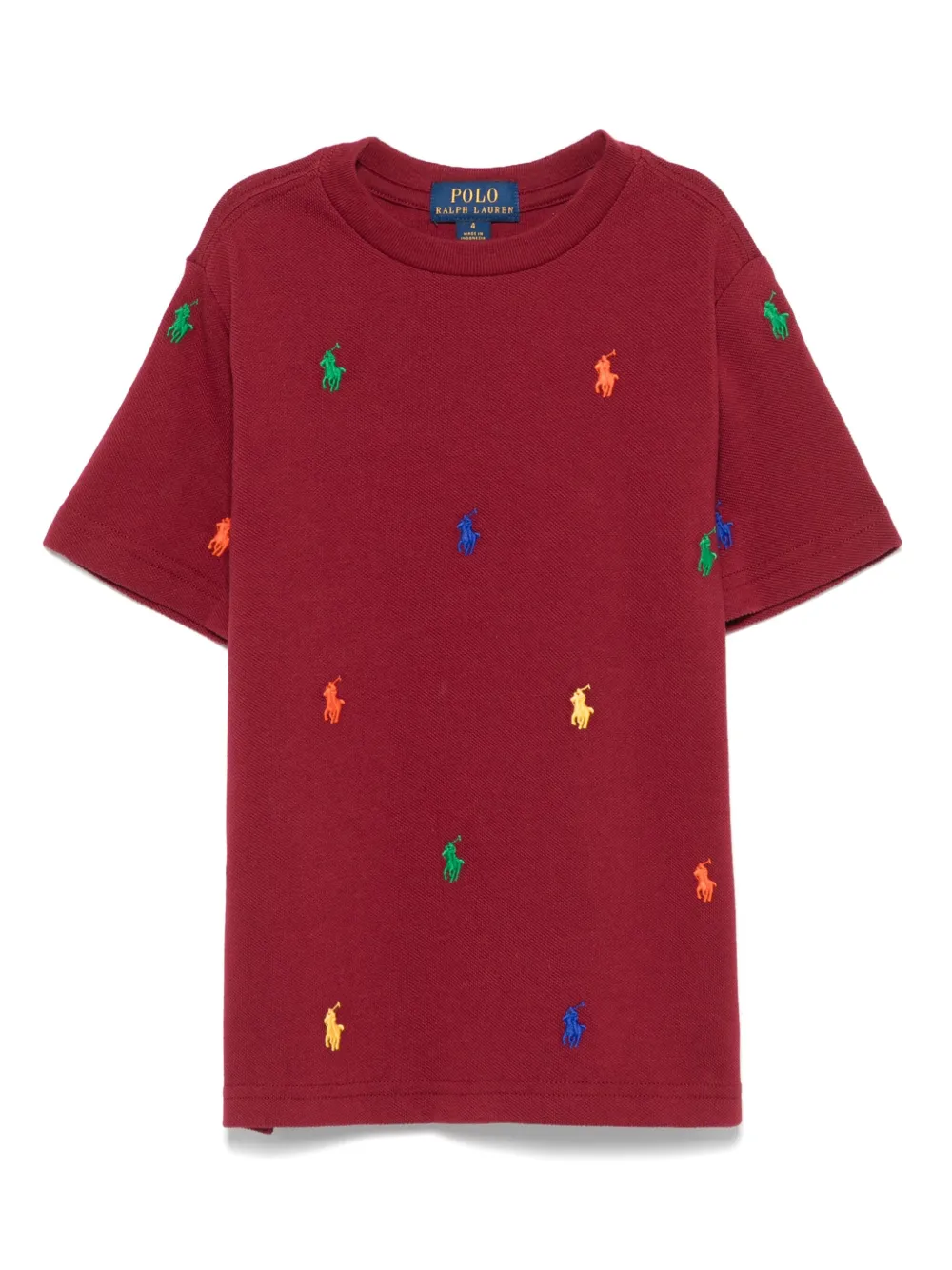 

Футболка с логотипом Polo Pony POLO RALPH LAUREN KIDS, красный