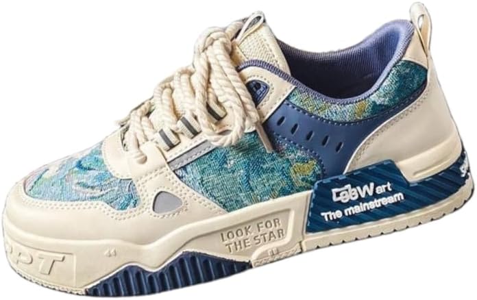 

Мужские кроссовки на шнуровке - удобная повседневная обувь для ежедневного ношения и легкого сочетания с одеждой Hoalox, синий