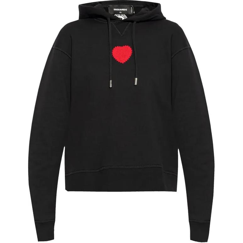 

DSQUARED 2 Толстовка с капюшоном на шнурке и аппликацией в виде сердца от Dsquared2, Красный, DSQUARED 2 Толстовка с капюшоном на шнурке и аппликацией в виде сердца от Dsquared2