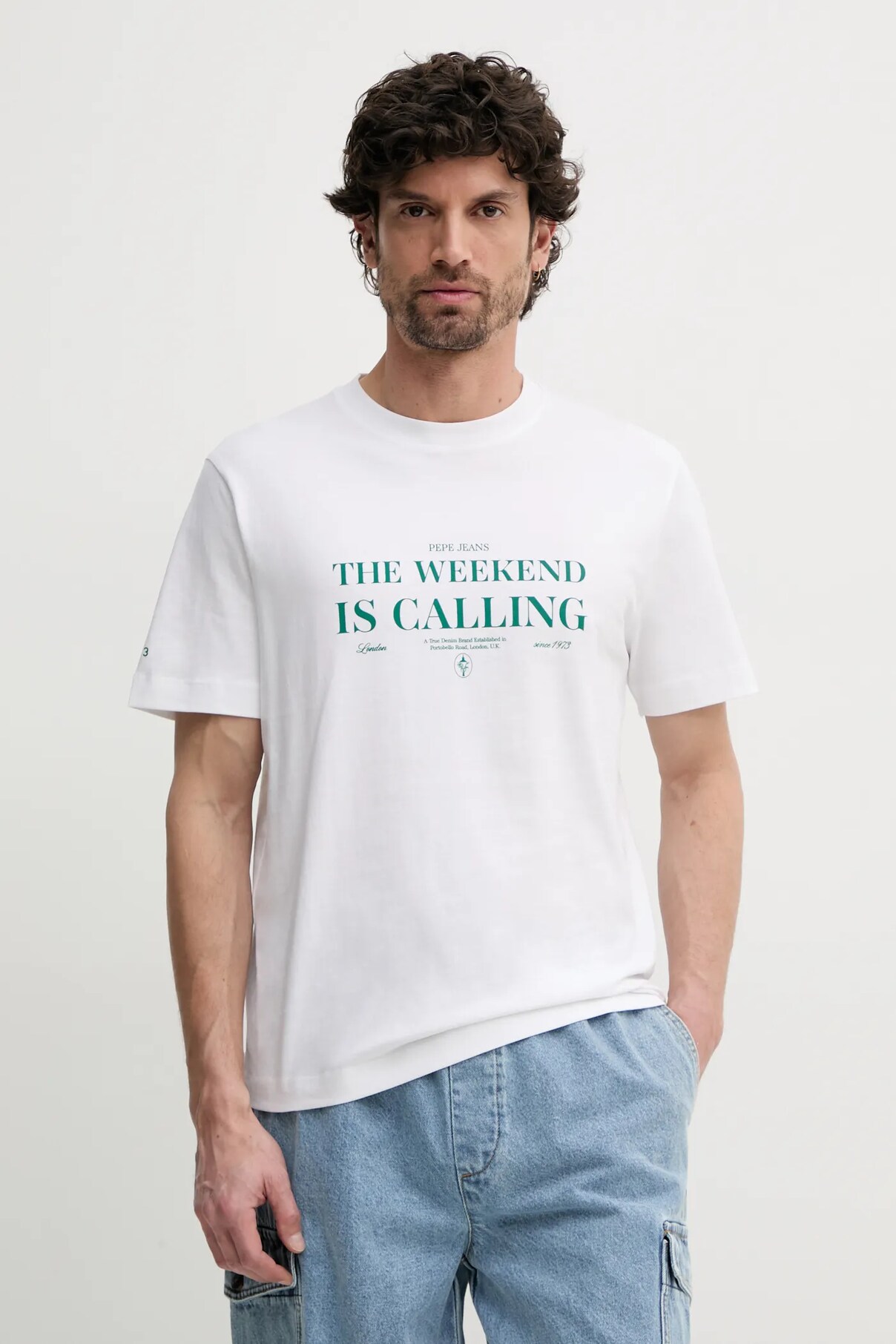 

Футболка PALMER из хлопка Pepe Jeans, белый