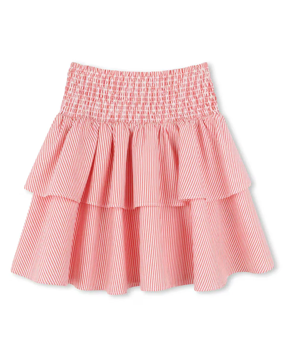 

Полосатая юбка для девочки с оборками Kenzo Kids, красный