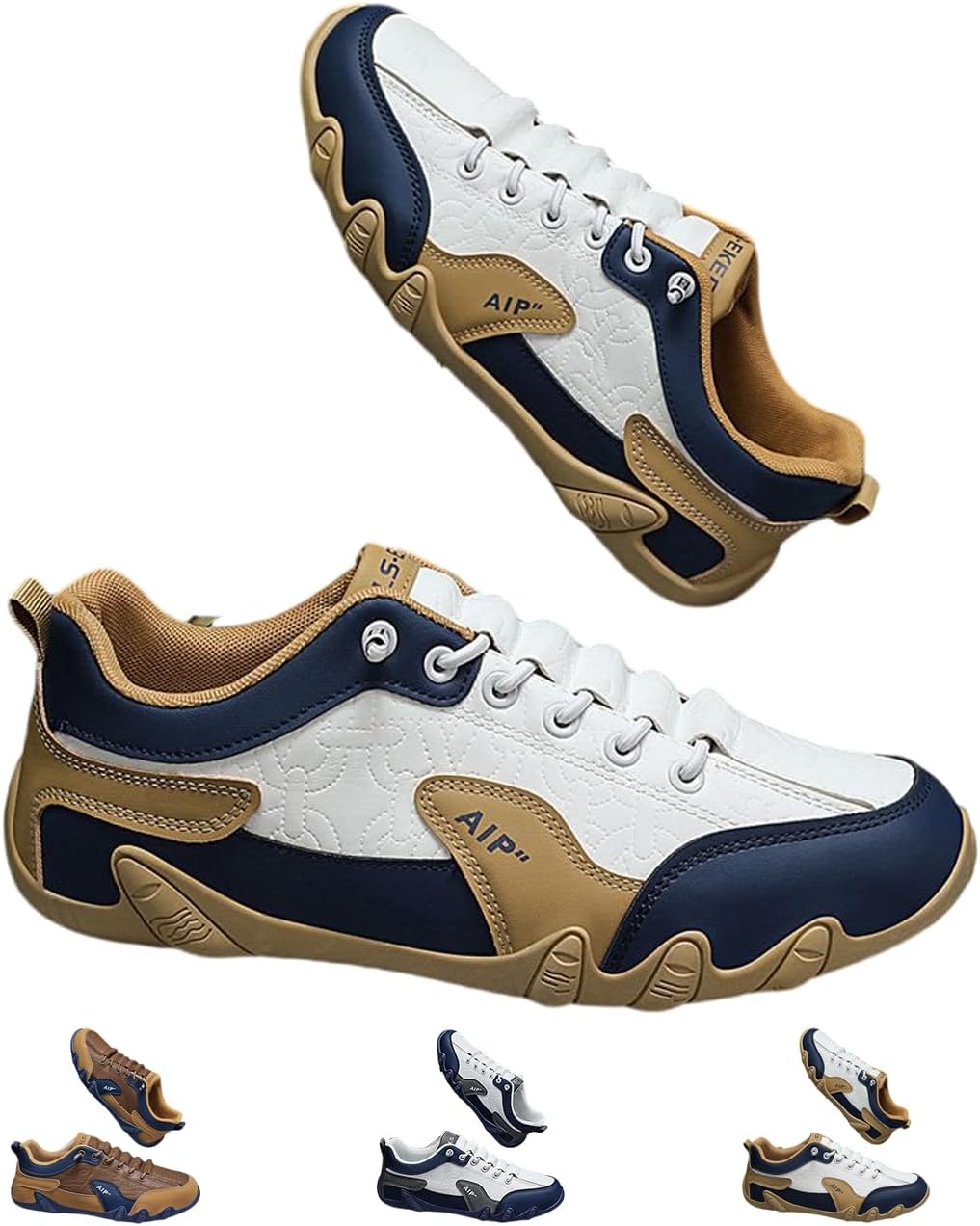 

Мужские слипоны, дышащие лоферы, легкие прогулочные и повседневные модные туфли Generic, белый/синий/хаки