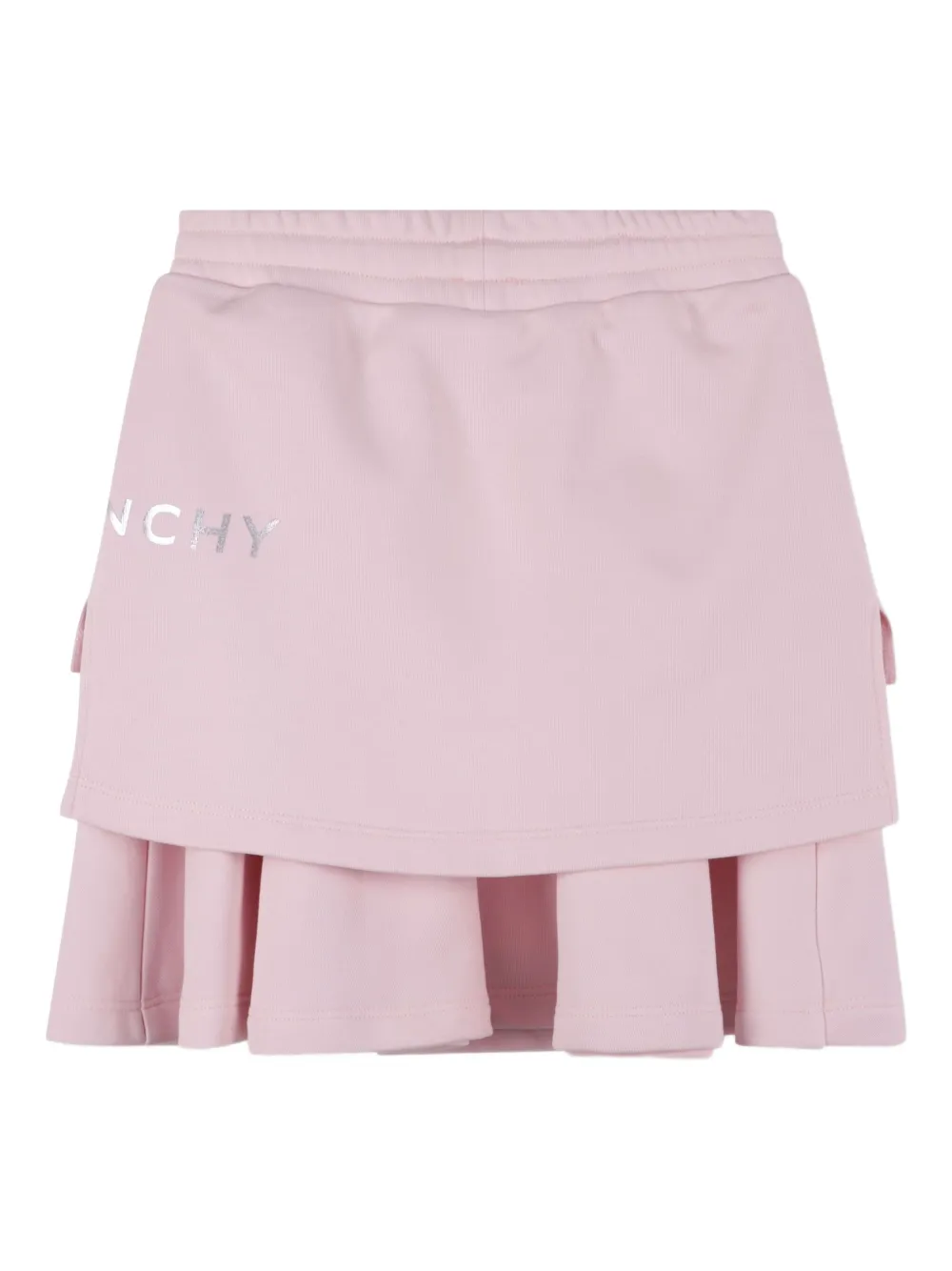 Многослойная юбка со складками Givenchy Kids, розовый — фото 2