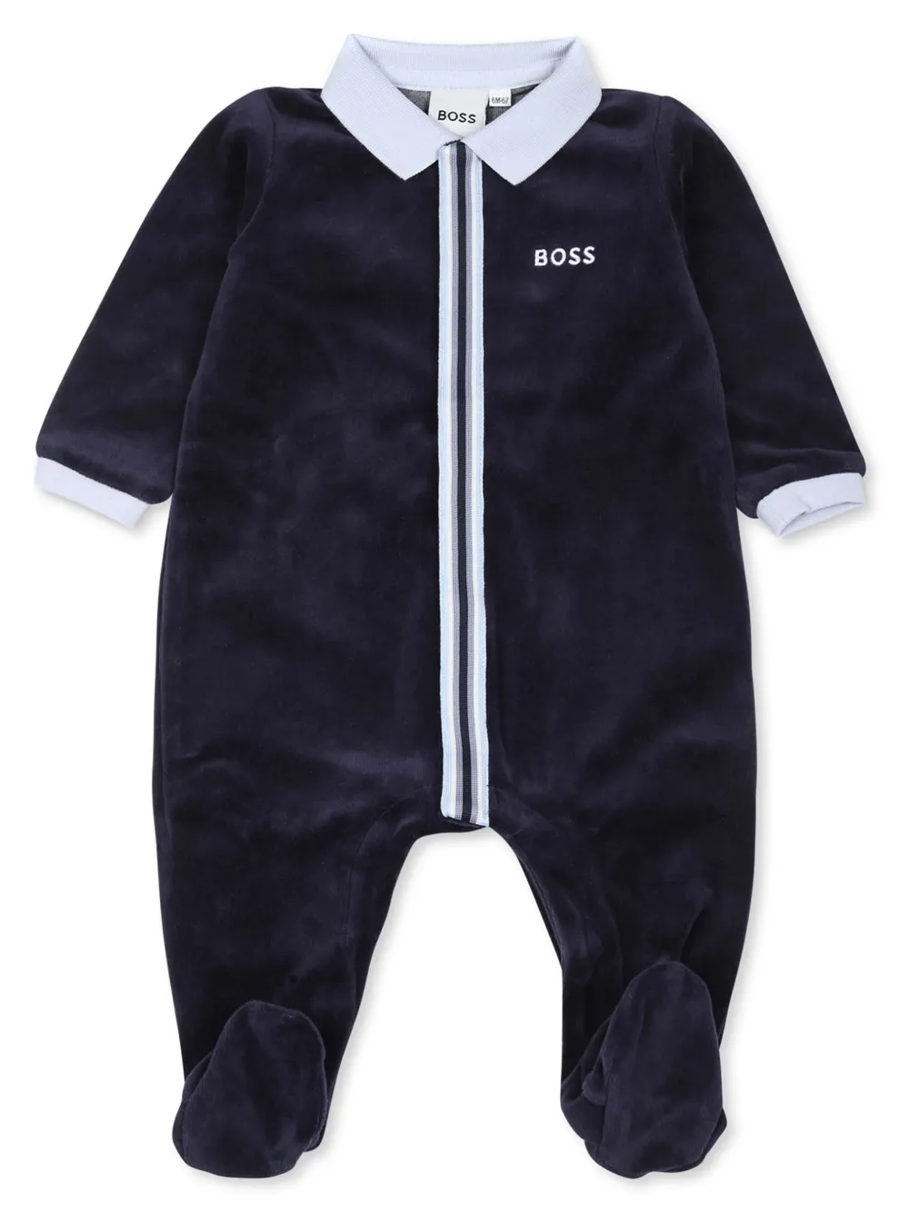 

Комплект для новорожденного с вышитым логотипом BOSS Kidswear, синий