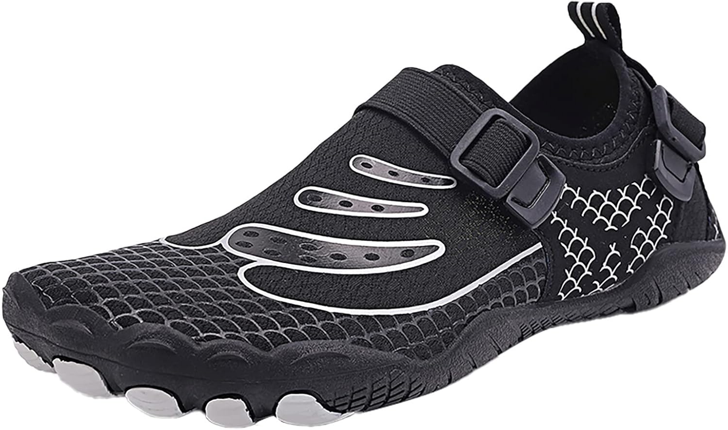 

Мужские водонепроницаемые туристические кроссовки для активного отдыха с ремешком и застежкой, повседневные спортивные, для пляжа, бега, дышащие Generic, черный