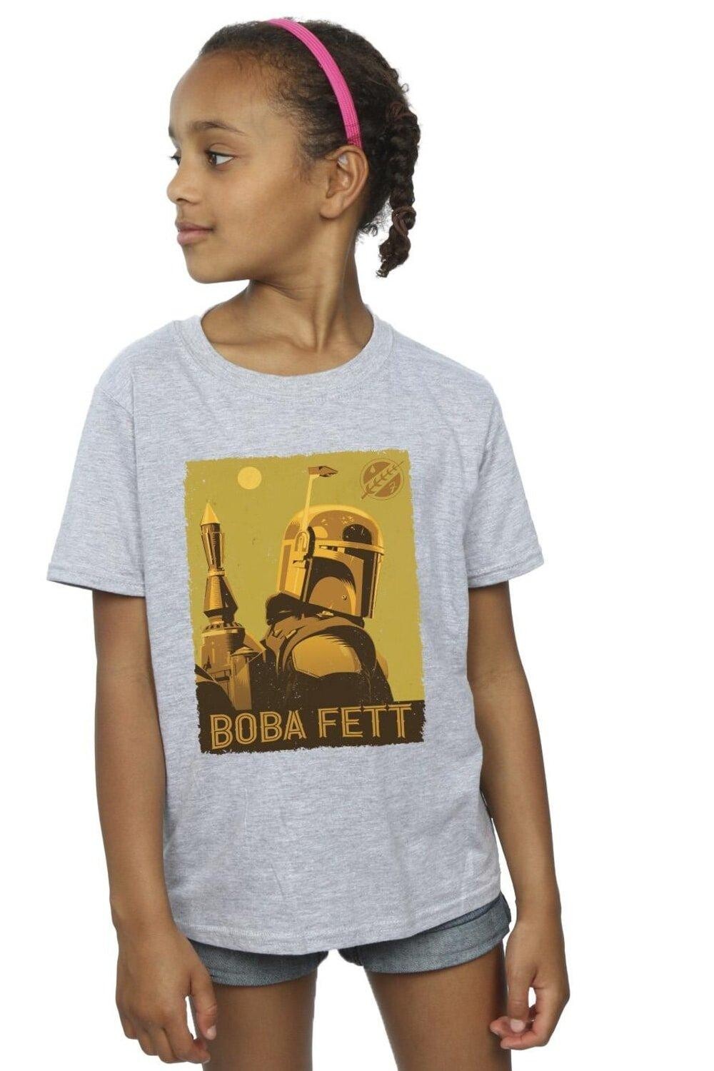 

Хлопковая футболка The Book Of Boba Fett Planetary Stare Star Wars, серый