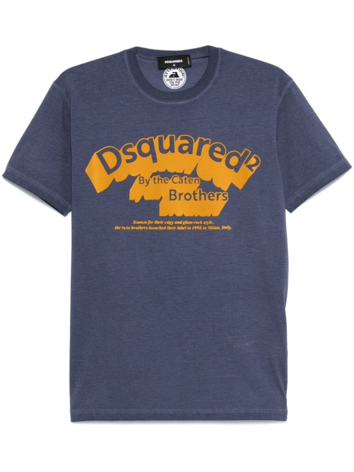 

DSQUARED2 футболка с фактурным логотипом, синий