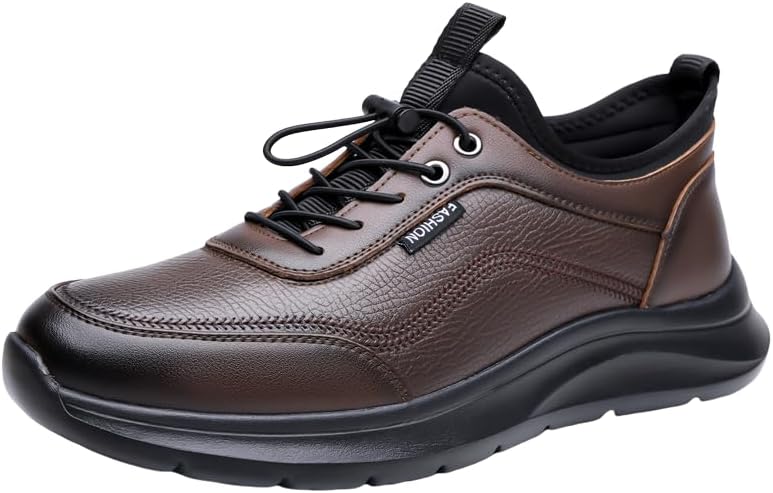 

Мужские повседневные кроссовки из натуральной кожи, легкие, с мягкой подошвой, противоскользящие, для повседневной носки и прогулок Sfxlucart, коричневый