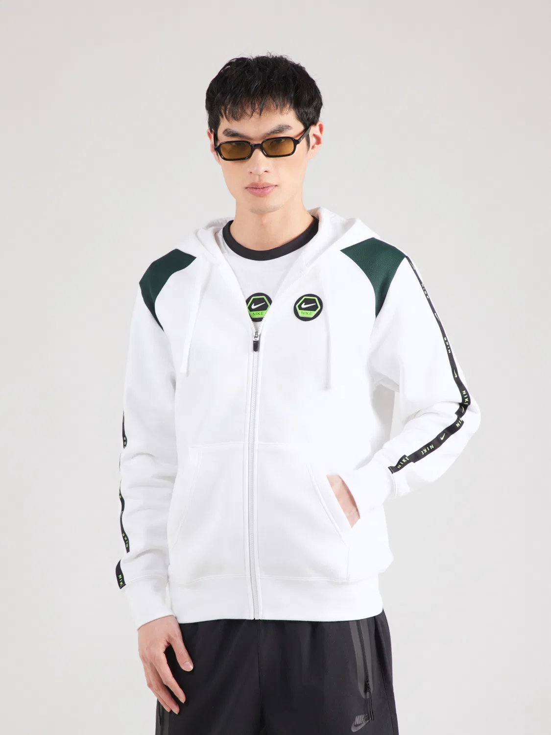 Толстовка на молнии Nike Sportswear, White — фото 3