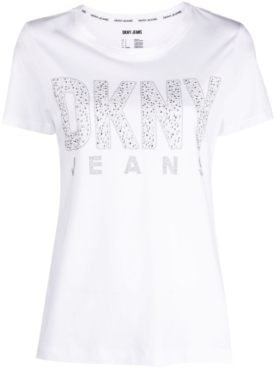

DKNY футболка с короткими рукавами и заклепками, белый