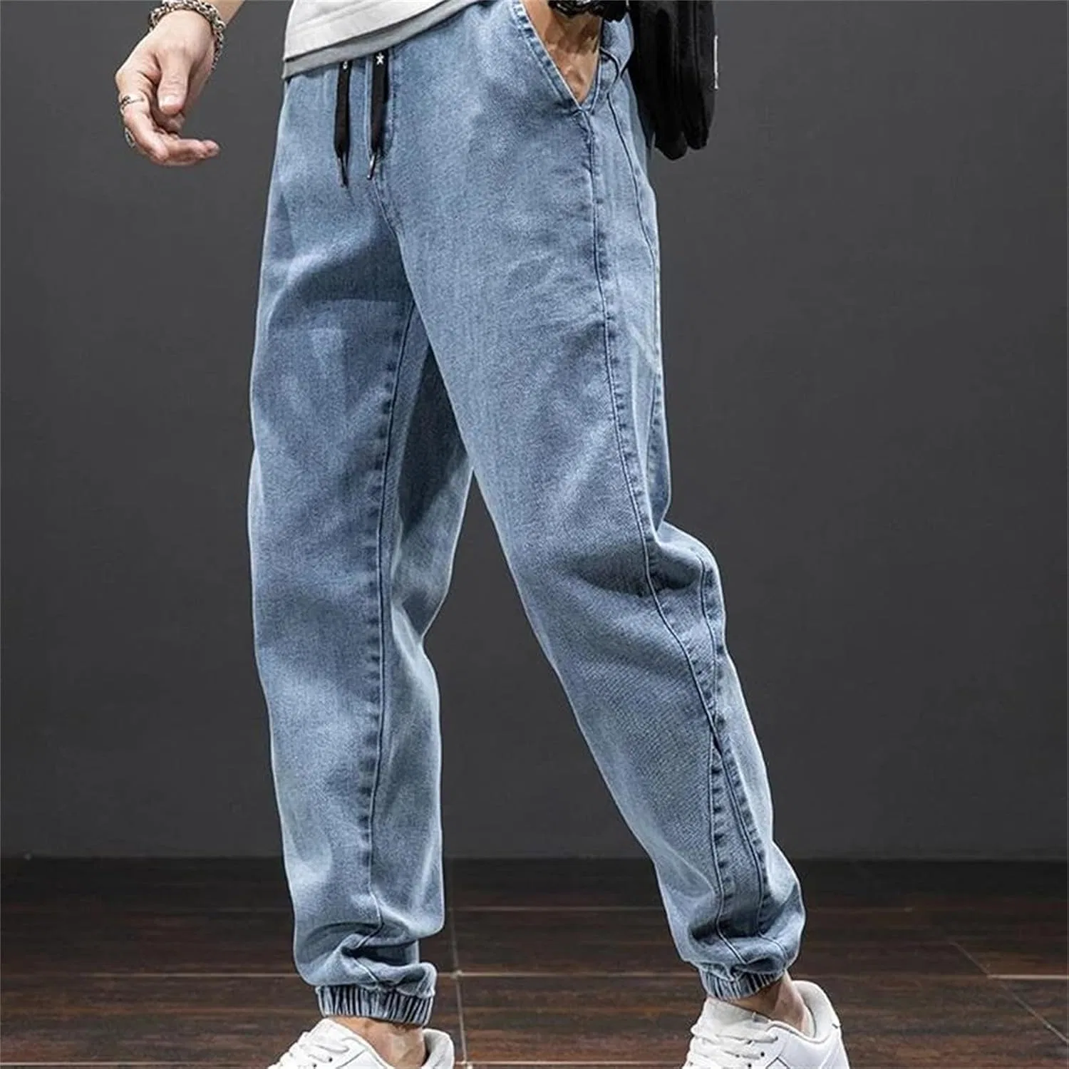 Джинсы Baggy Denim Jogger, серый — фото 2