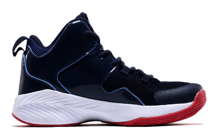Детские баскетбольные кроссовки GS Mid-top темно-синие Peak — фото 2