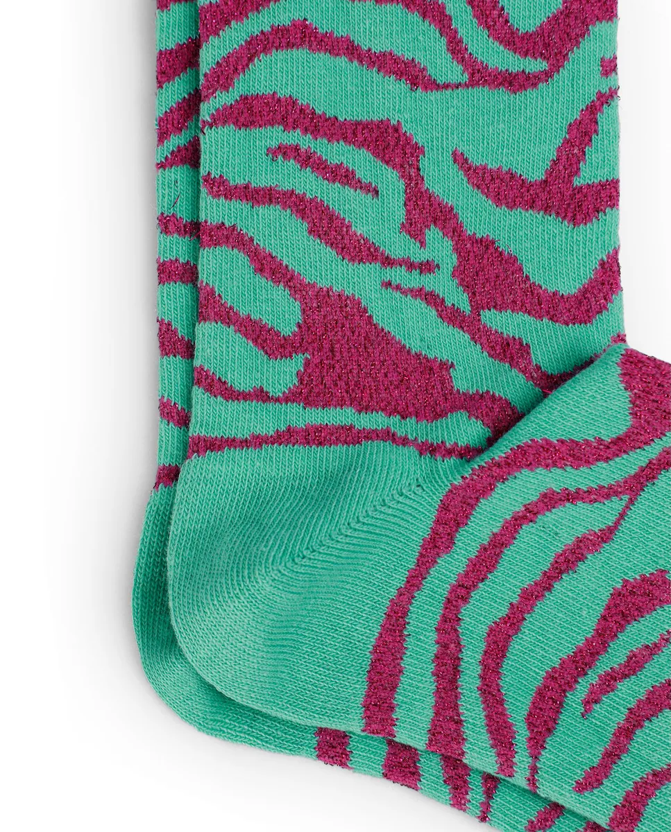 

Детские носки с животным принтом, средняя длина Scalpers, цвет Verde pardo