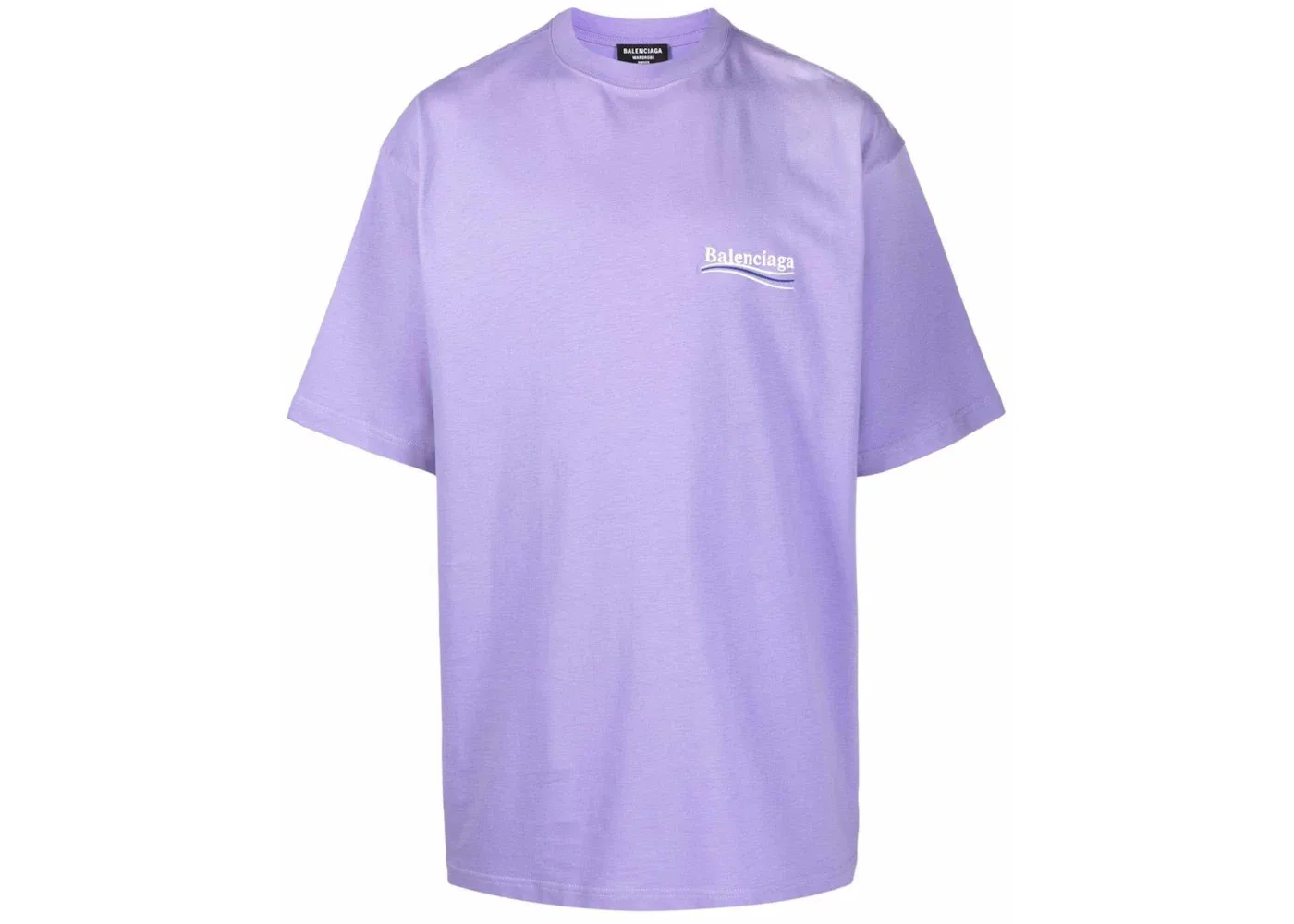 Мужская футболка с принтом Balenciaga Political Campaign Oversized Logo-Print, Purple