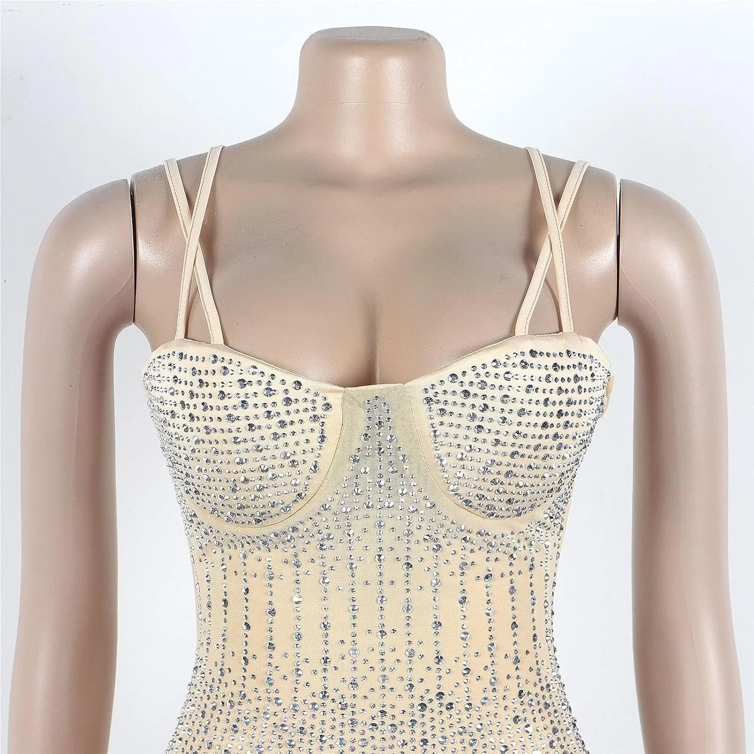 Женское коктейльное платье с открытой спиной Bodycon, White — фото 3